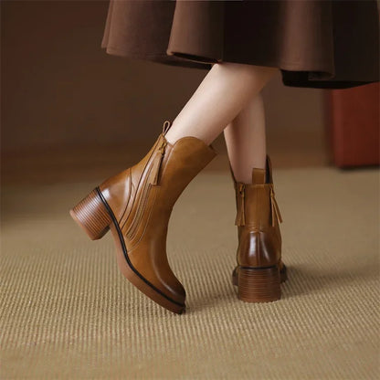 Grazia | Elegante Stiefeletten Mit Blockabsatz
