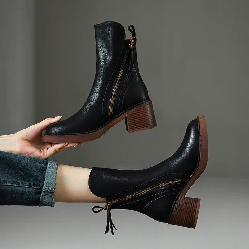 Grazia | Elegante Stiefeletten Mit Blockabsatz