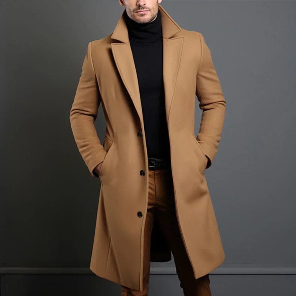 Franz | Langer Warmer Wintermantel für Herren