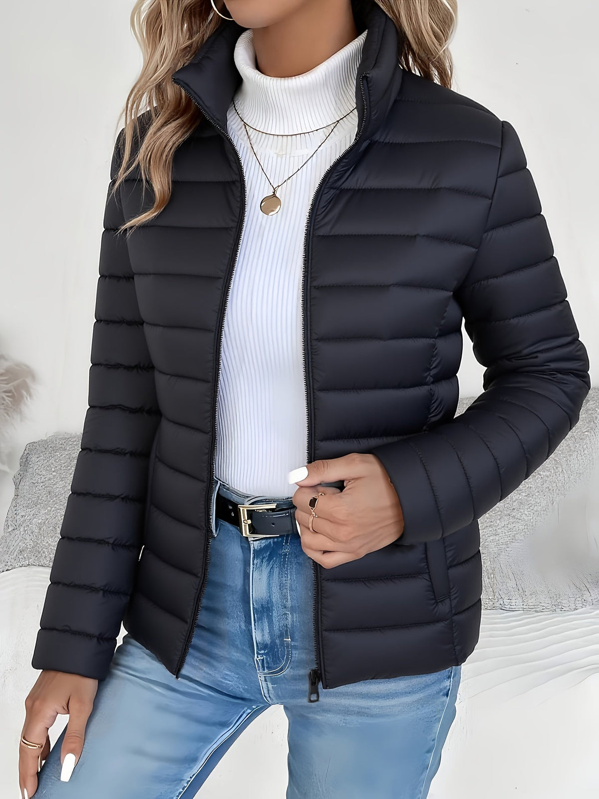 Übergangsjacke Damen | Stehkragen & Leichte Wärme