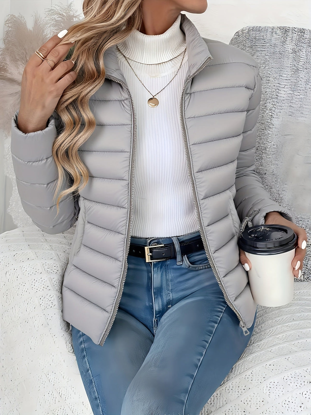 Übergangsjacke Damen | Stehkragen & Leichte Wärme