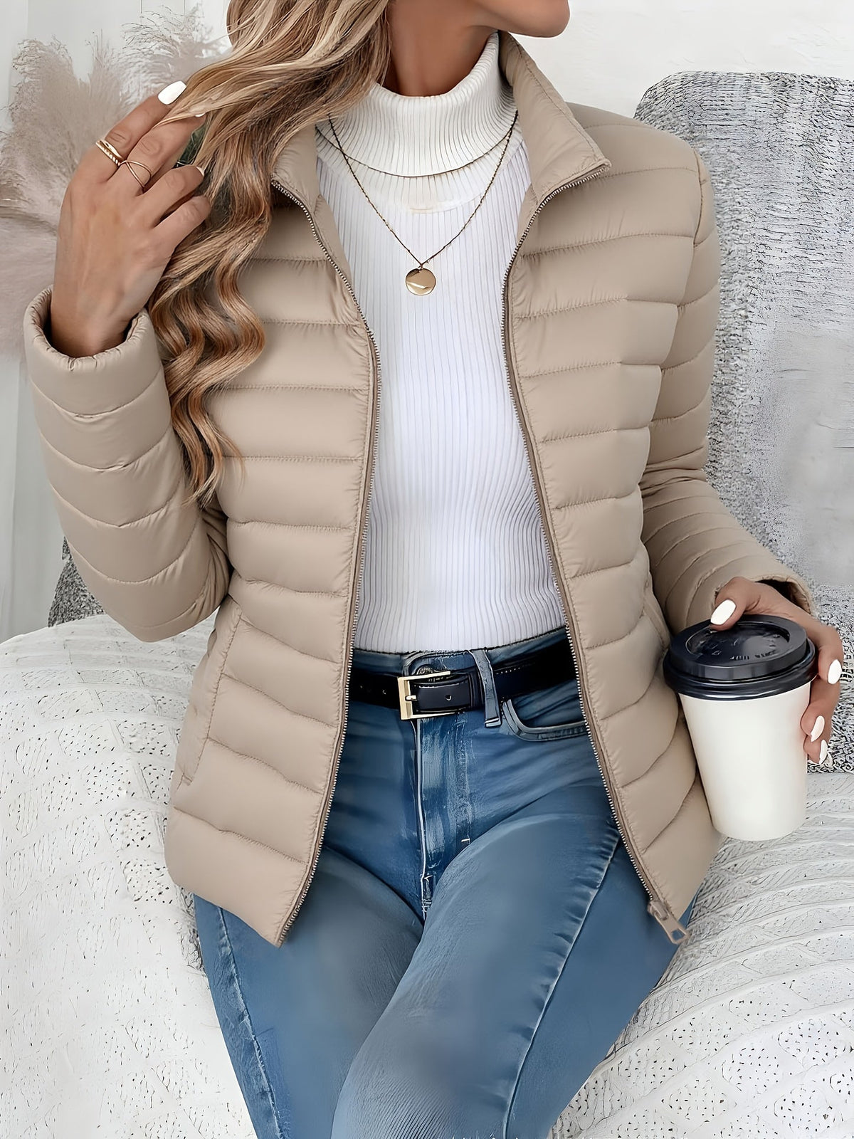 Übergangsjacke Damen | Stehkragen & Leichte Wärme