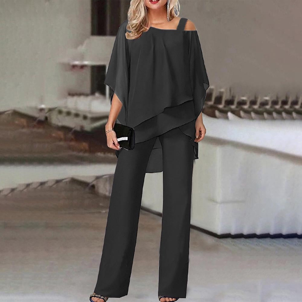 Dunkelblau elegante zweiteiler für damen