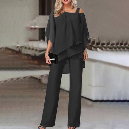 Dunkelblau elegante zweiteiler für damen