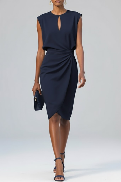 Katharina | Midi Kleid Mit Keyhole Ausschnitt