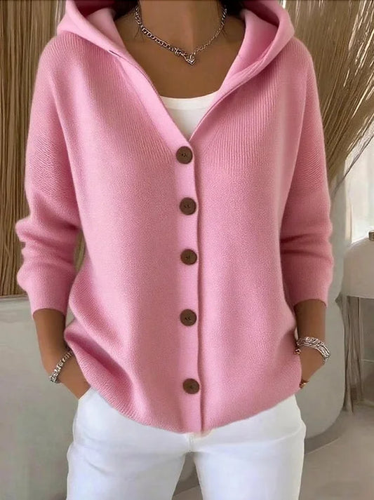 Nylah- Bequemer Langarm Strickjacke