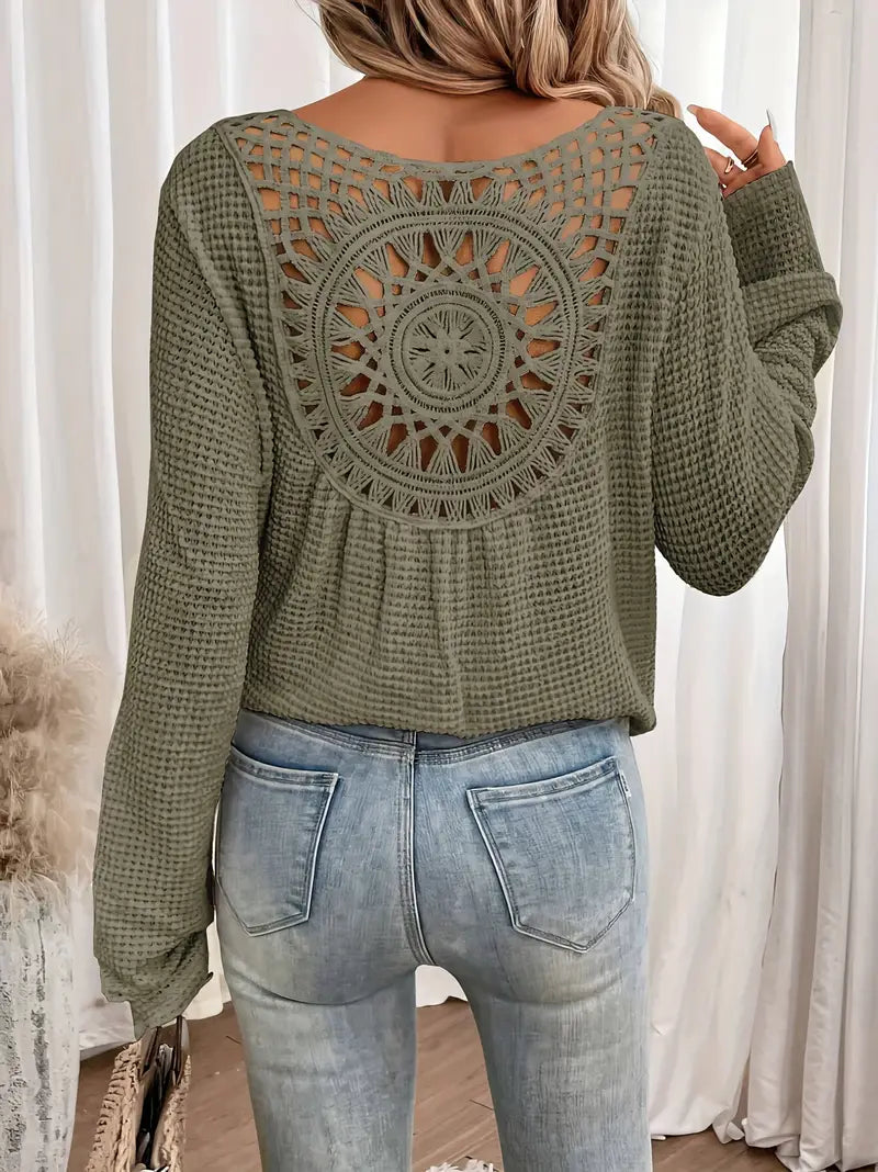 Sassa | Tshirt Mit V Ausschnitt Und Rautenmuster