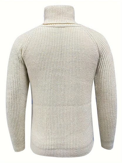 Alexander | Herren Warmer Strickpullover Mit Rollkragen Für Den Winter