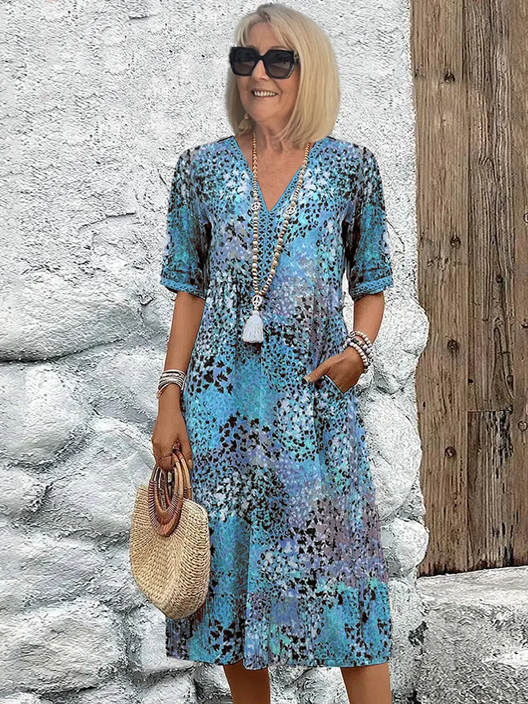 Helene | Farbenfrohes Midikleid