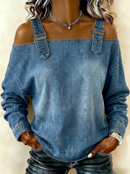 Yamara | Ärmelloses Jeanshemd