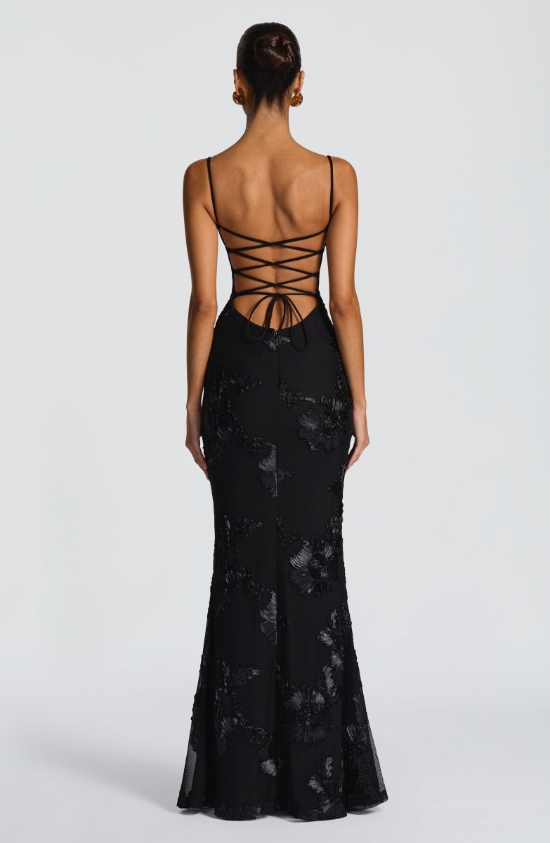 Dina | Figurbetontes Maxi Kleid mit Spitze
