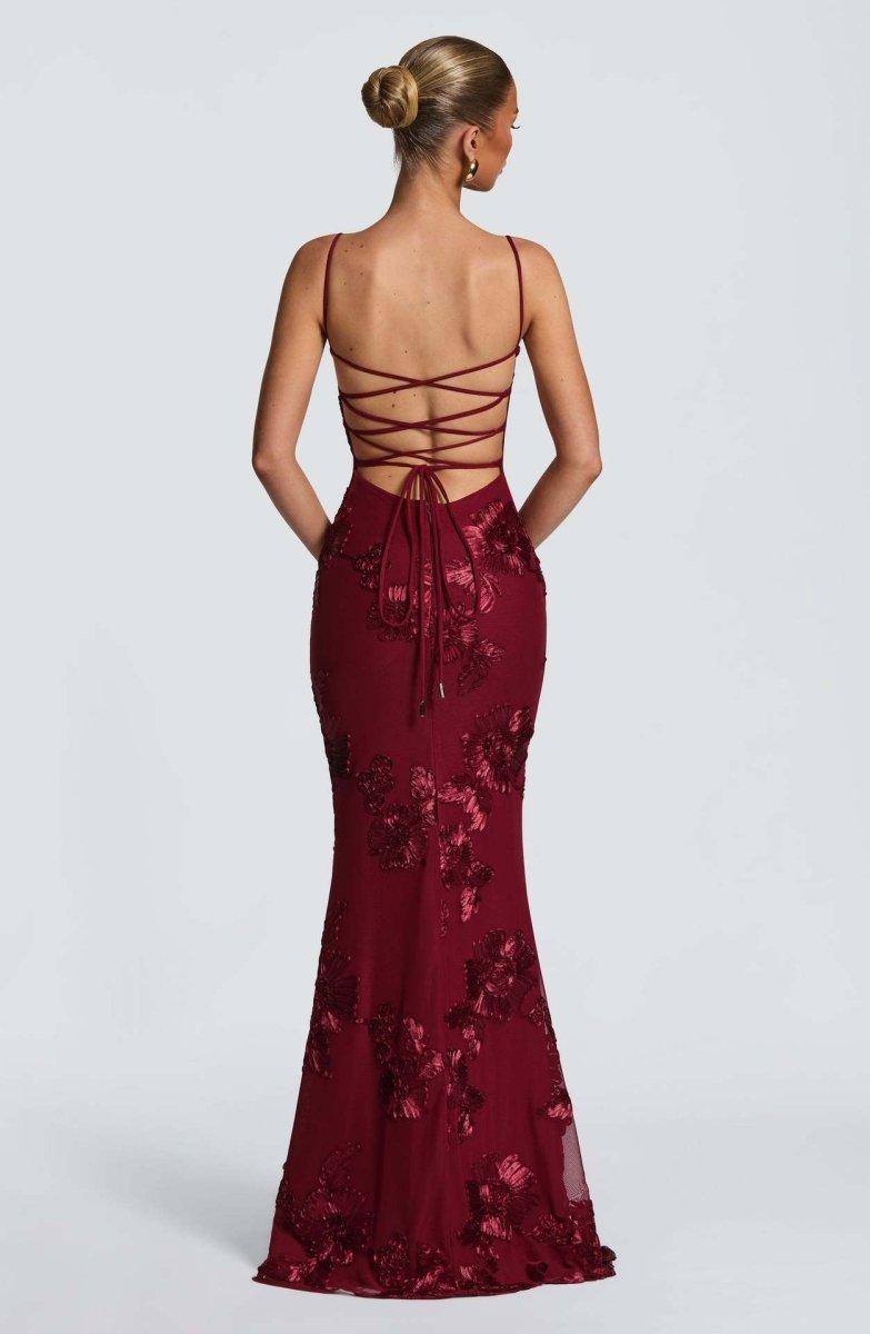 Dina | Figurbetontes Maxi Kleid mit Spitze