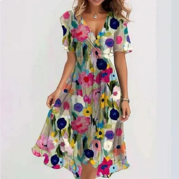 Annegret | Sommerkleid Für Damen Mit V usschnitt