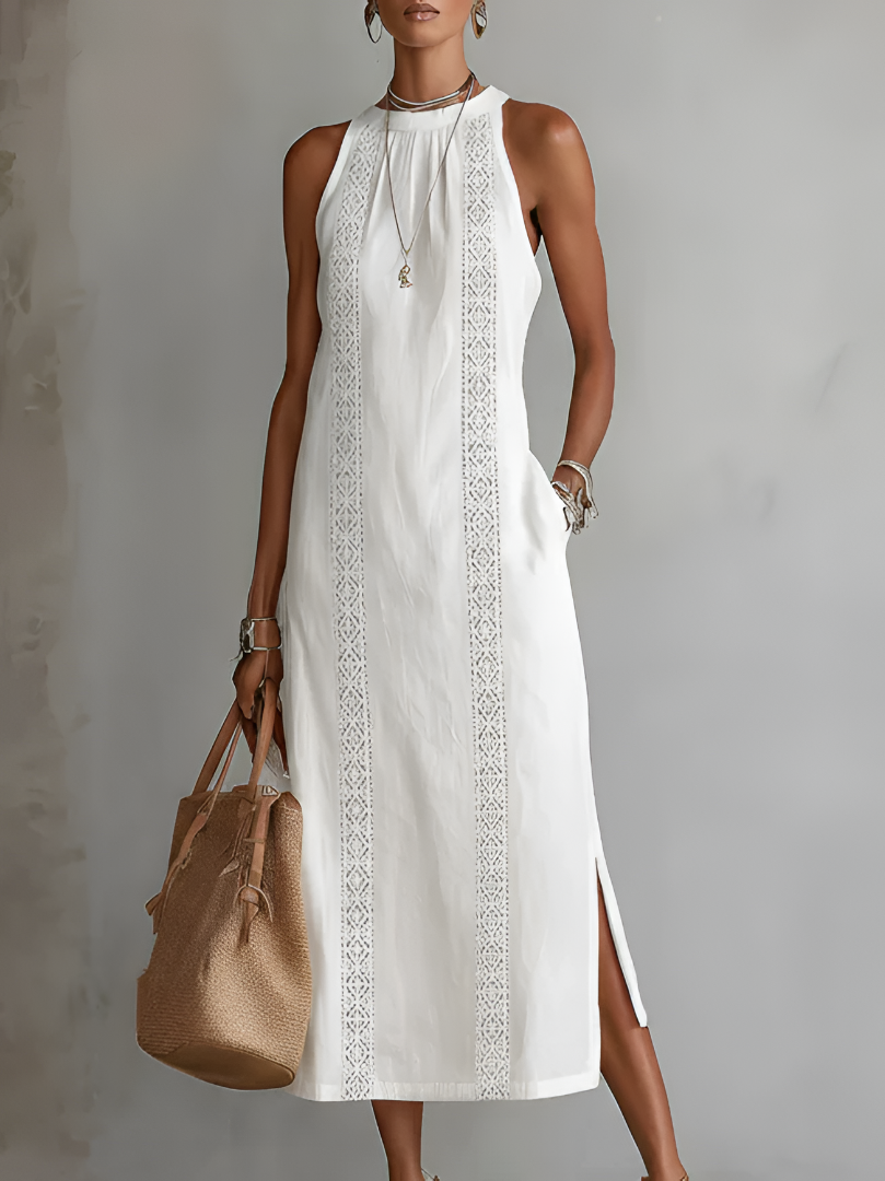 Jimena | Midi Kleid Aus Leinen