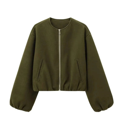 Leichte Bomberjacke Damen - Cecile LavelleMilitärgrün