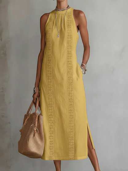 Jimena | Midi Kleid Aus Leinen