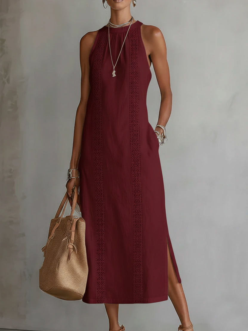 Jimena | Midi Kleid Aus Leinen