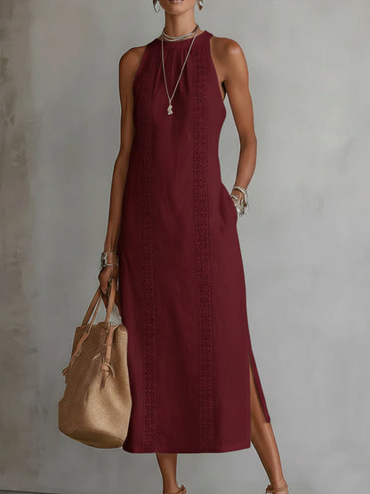 Jimena | Midi Kleid Aus Leinen