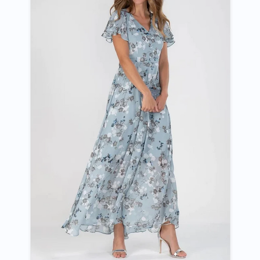 Elaria - Langes Kleid Mit Blumendruck
