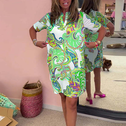 Heloise | Bunt Gemustertes Kleid