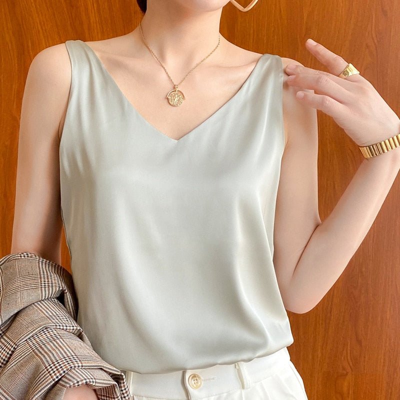 Liora | Damen Tanktop Aus Weicher Seide