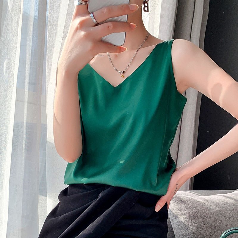 Liora | Damen Tanktop Aus Weicher Seide