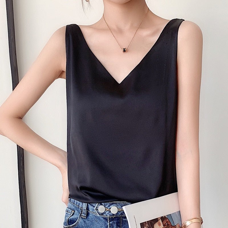 Liora | Damen Tanktop Aus Weicher Seide