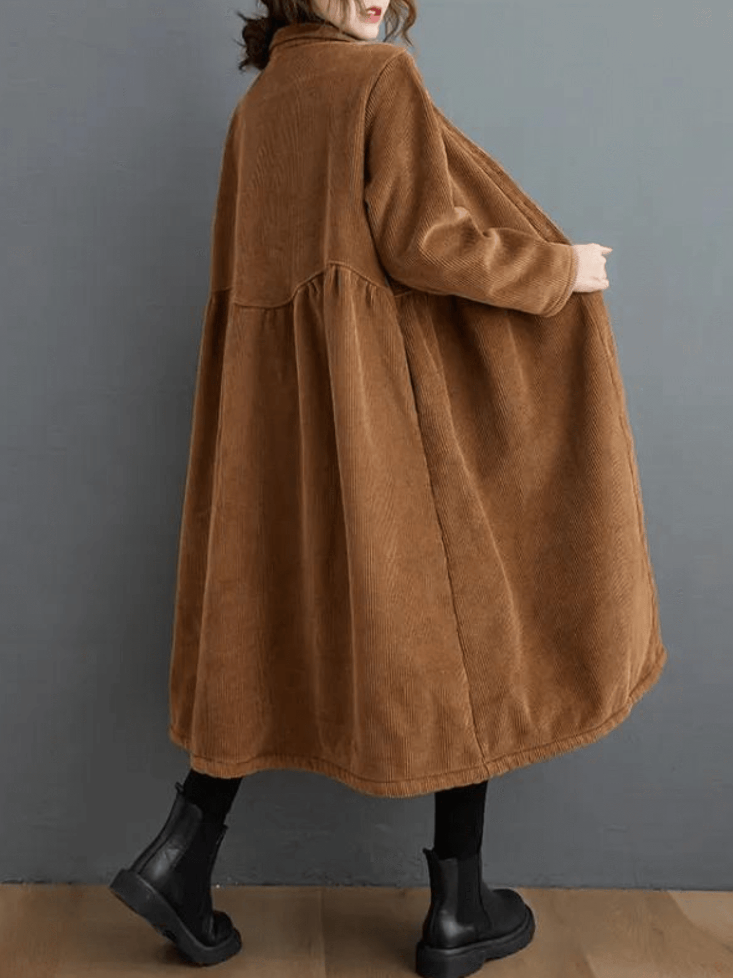 Damen-Cord-Trenchcoats - Vintage Im Winter!