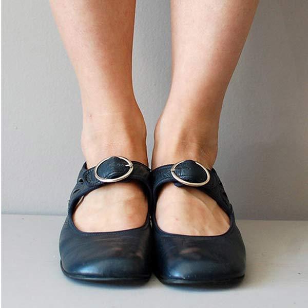 Jocelyne - Sandalen mit Keilschnallen aus Leder