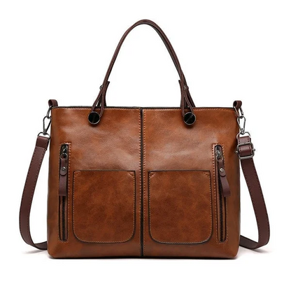 Damen Vintage Lederhandtasche